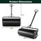 Black Heavy-Duty 30-Gallon Metal Lawn Roller with Tow-Behind Handle for Garden Lawn Care